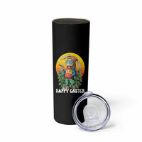 Happy 420 Easter Skinny Tumbler Funny Bunny Smoking Weed