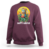 Happy 420 Easter Sweatshirt Funny Bunny Smoking Weed