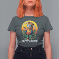 Happy 420 Easter T Shirt For Women Funny Bunny Smoking Weed
