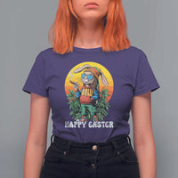 Happy 420 Easter T Shirt For Women Funny Bunny Smoking Weed