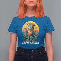Happy 420 Easter T Shirt For Women Funny Bunny Smoking Weed