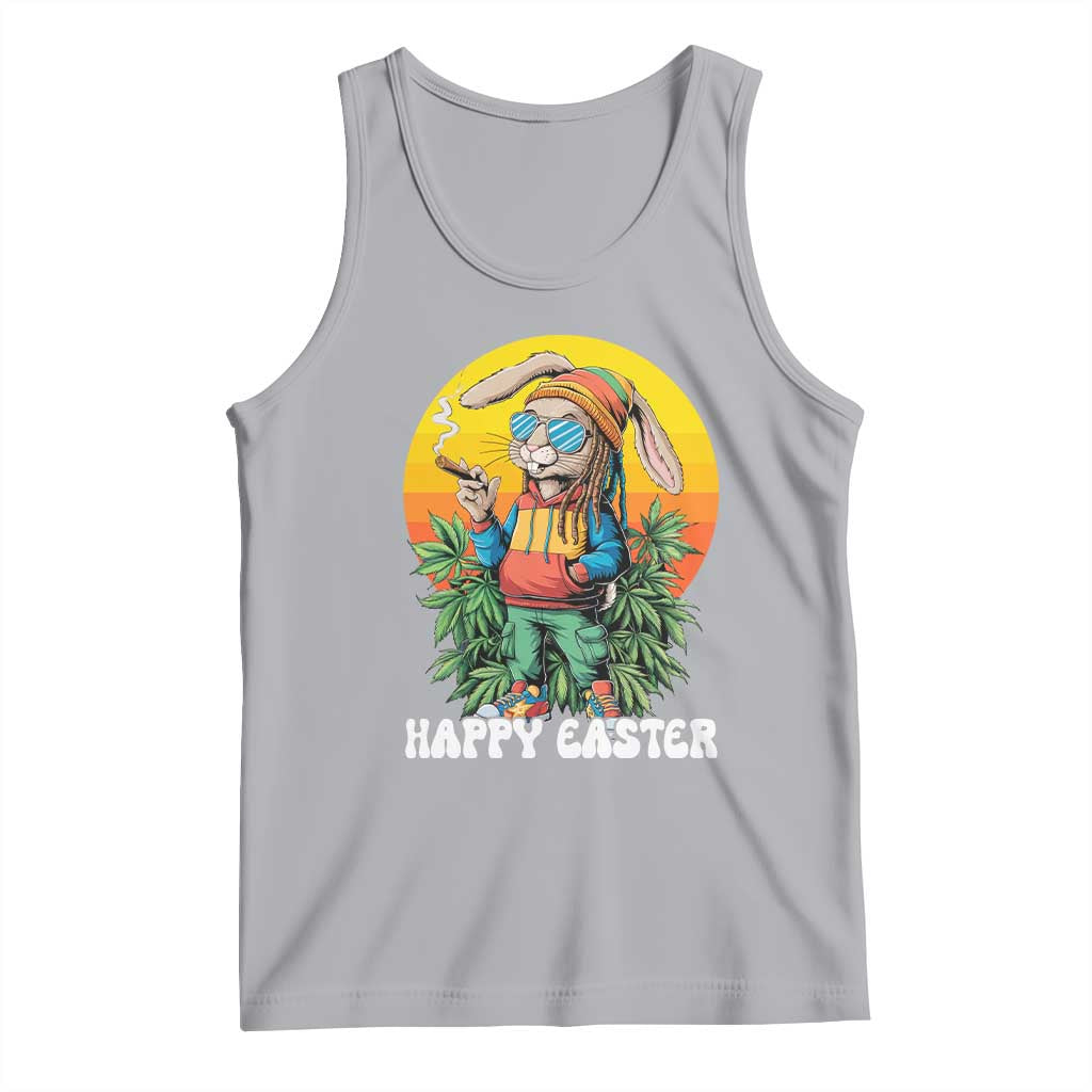 Happy 420 Easter Tank Top Funny Bunny Smoking Weed