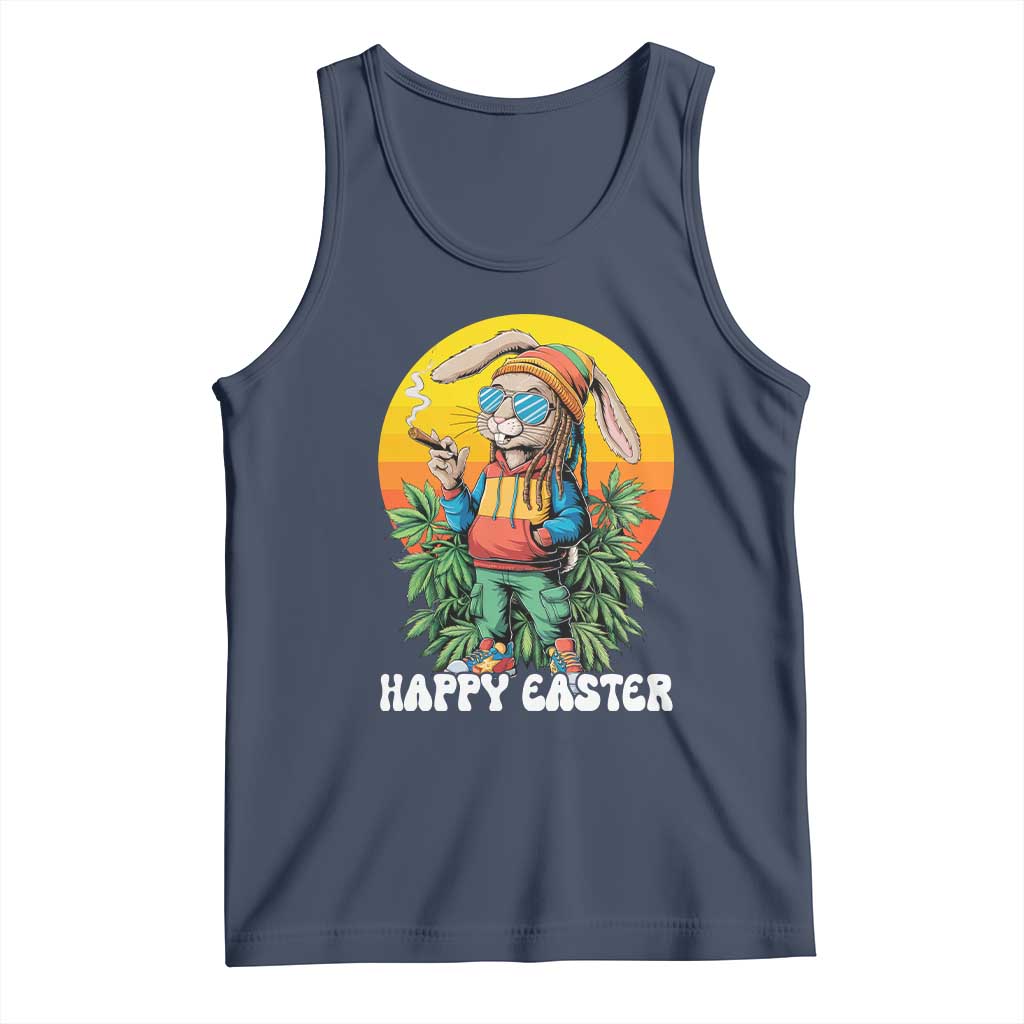 Happy 420 Easter Tank Top Funny Bunny Smoking Weed
