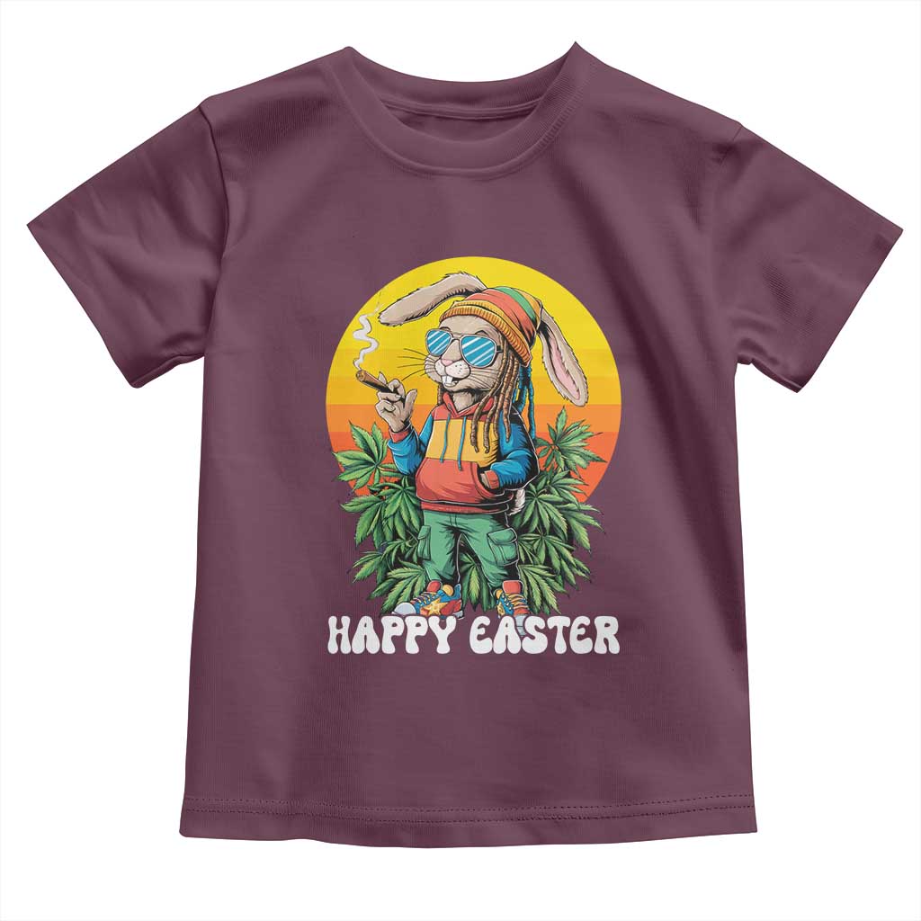 Happy 420 Easter Toddler T Shirt Funny Bunny Smoking Weed