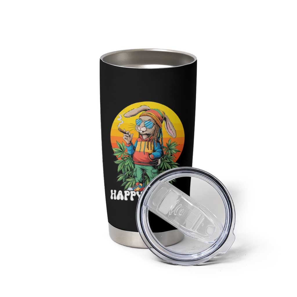 Happy 420 Easter Tumbler Cup Funny Bunny Smoking Weed