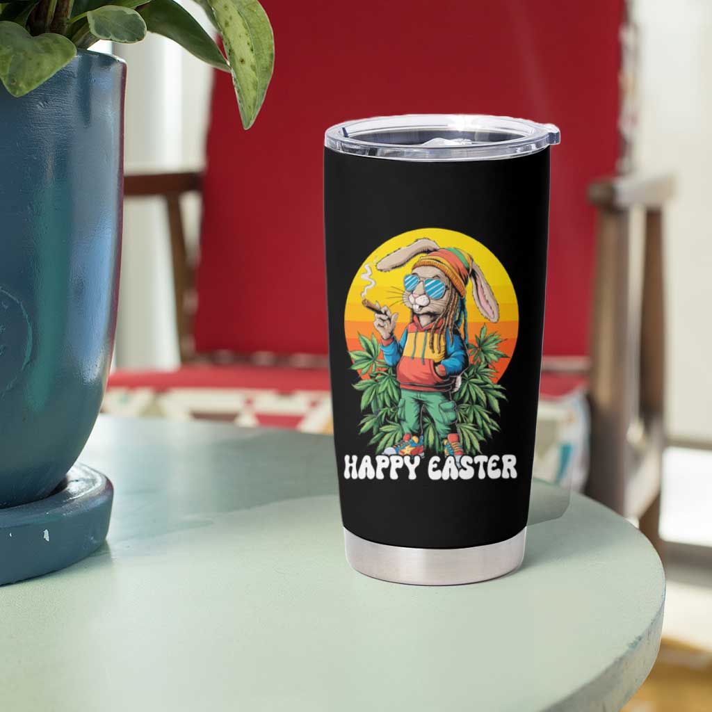 Happy 420 Easter Tumbler Cup Funny Bunny Smoking Weed