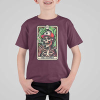 Skeleton 420 The Stoner T Shirt For Kid Retro Tarot Card Weed Lover Cannabis Trippy Vibes