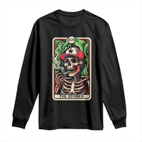 Skeleton 420 The Stoner Long Sleeve Shirt Retro Tarot Card Weed Lover Cannabis Trippy Vibes