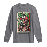 Skeleton 420 The Stoner Long Sleeve Shirt Retro Tarot Card Weed Lover Cannabis Trippy Vibes