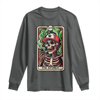 Skeleton 420 The Stoner Long Sleeve Shirt Retro Tarot Card Weed Lover Cannabis Trippy Vibes