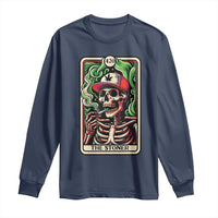 Skeleton 420 The Stoner Long Sleeve Shirt Retro Tarot Card Weed Lover Cannabis Trippy Vibes