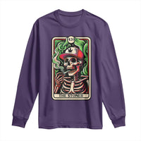 Skeleton 420 The Stoner Long Sleeve Shirt Retro Tarot Card Weed Lover Cannabis Trippy Vibes