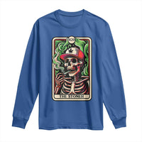 Skeleton 420 The Stoner Long Sleeve Shirt Retro Tarot Card Weed Lover Cannabis Trippy Vibes