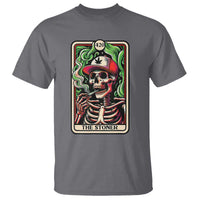 Skeleton 420 The Stoner T Shirt Retro Tarot Card Weed Lover Cannabis Trippy Vibes