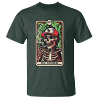 Skeleton 420 The Stoner T Shirt Retro Tarot Card Weed Lover Cannabis Trippy Vibes