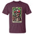 Skeleton 420 The Stoner T Shirt Retro Tarot Card Weed Lover Cannabis Trippy Vibes