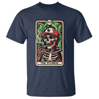 Skeleton 420 The Stoner T Shirt Retro Tarot Card Weed Lover Cannabis Trippy Vibes
