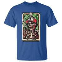 Skeleton 420 The Stoner T Shirt Retro Tarot Card Weed Lover Cannabis Trippy Vibes