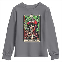 Skeleton 420 The Stoner Youth Sweatshirt Retro Tarot Card Weed Lover Cannabis Trippy Vibes