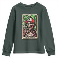 Skeleton 420 The Stoner Youth Sweatshirt Retro Tarot Card Weed Lover Cannabis Trippy Vibes