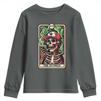 Skeleton 420 The Stoner Youth Sweatshirt Retro Tarot Card Weed Lover Cannabis Trippy Vibes
