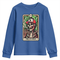 Skeleton 420 The Stoner Youth Sweatshirt Retro Tarot Card Weed Lover Cannabis Trippy Vibes