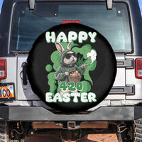 Happy 420 Easter Spare Tire Cover Funny Smoking Easter Bunny