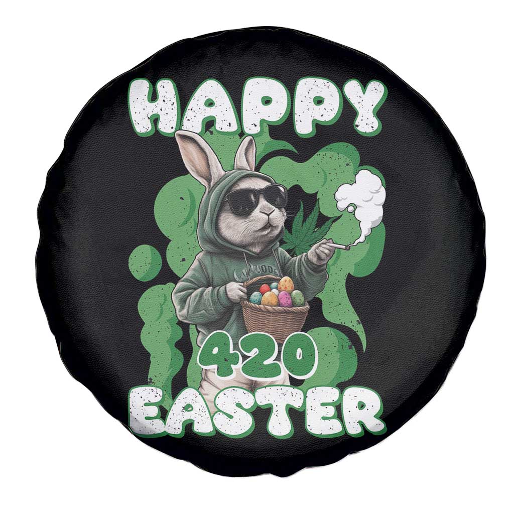 Happy 420 Easter Spare Tire Cover Funny Smoking Easter Bunny