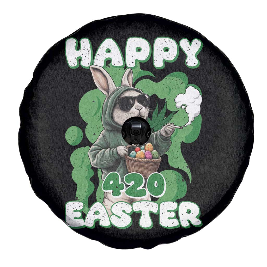 Happy 420 Easter Spare Tire Cover Funny Smoking Easter Bunny