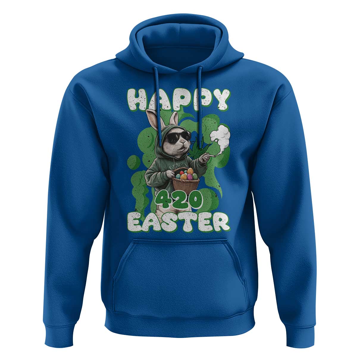 Happy 420 Easter Hoodie Funny Smoking Easter Bunny