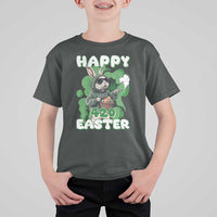 Happy 420 Easter T Shirt For Kid Funny Smoking Easter Bunny