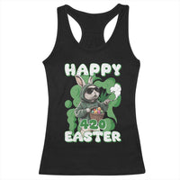 Happy 420 Easter Racerback Tank Top Funny Smoking Easter Bunny