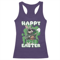 Happy 420 Easter Racerback Tank Top Funny Smoking Easter Bunny