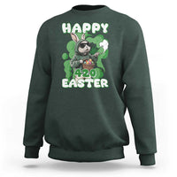Happy 420 Easter Sweatshirt Funny Smoking Easter Bunny