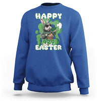 Happy 420 Easter Sweatshirt Funny Smoking Easter Bunny