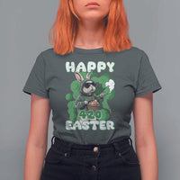 Happy 420 Easter T Shirt For Women Funny Smoking Easter Bunny