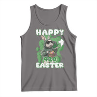 Happy 420 Easter Tank Top Funny Smoking Easter Bunny