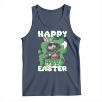 Happy 420 Easter Tank Top Funny Smoking Easter Bunny
