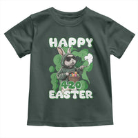 Happy 420 Easter Toddler T Shirt Funny Smoking Easter Bunny