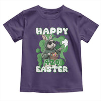 Happy 420 Easter Toddler T Shirt Funny Smoking Easter Bunny