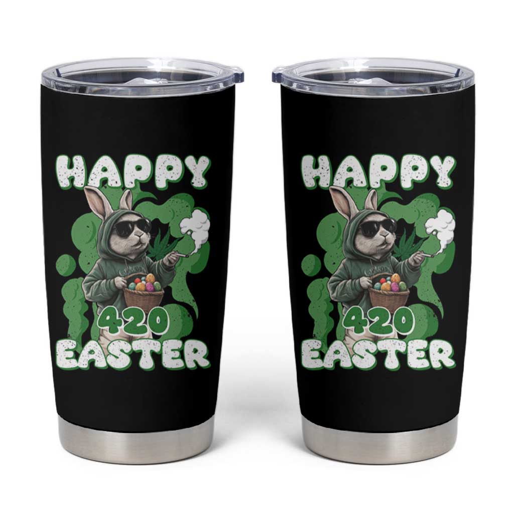 Happy 420 Easter Tumbler Cup Funny Smoking Easter Bunny