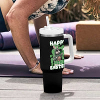 Happy 420 Easter Tumbler With Handle Funny Smoking Easter Bunny