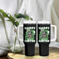Happy 420 Easter Tumbler With Handle Funny Smoking Easter Bunny