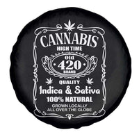 Funny Cannabis High Time Spare Tire Cover Old 420 Quality Indica & Sativa Weed