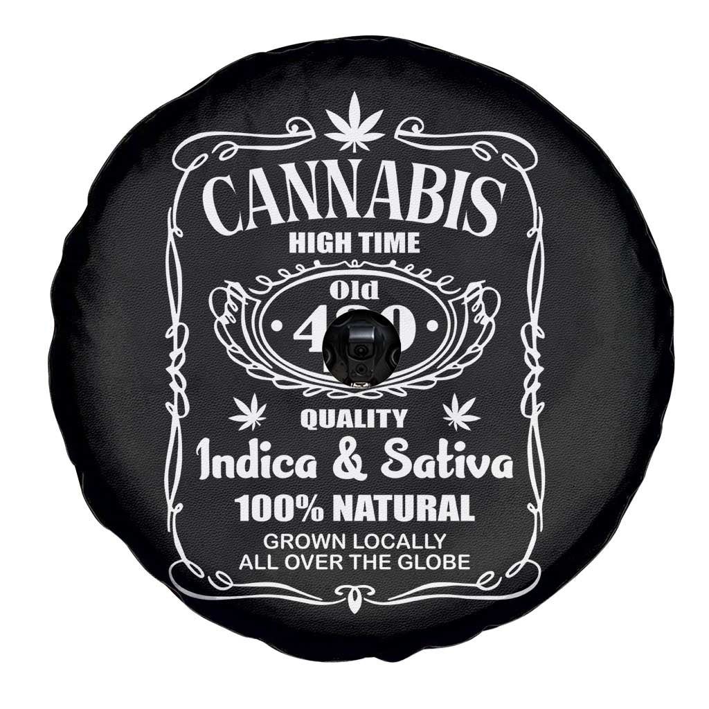 Funny Cannabis High Time Spare Tire Cover Old 420 Quality Indica & Sativa Weed