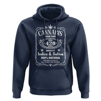 Funny Cannabis High Time Hoodie Old 420 Quality Indica & Sativa Weed