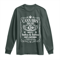 Funny Cannabis High Time Long Sleeve Shirt Old 420 Quality Indica & Sativa Weed