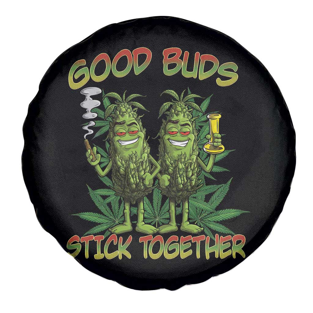 Funny Marijuana Spare Tire Cover Good Buds Stick Together Couples 420 Weed Cannabis