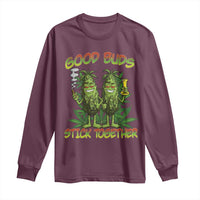 Funny Marijuana Long Sleeve Shirt Good Buds Stick Together Couples 420 Weed Cannabis