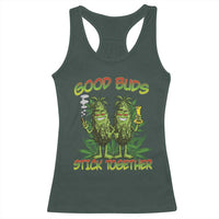 Funny Marijuana Racerback Tank Top Good Buds Stick Together Couples 420 Weed Cannabis